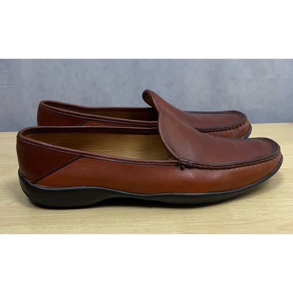 Allen Edmonds Mens Conway 5989 Brown Leather Penny Loafer Dress Shoes Size 11D - Picture 1 of 8